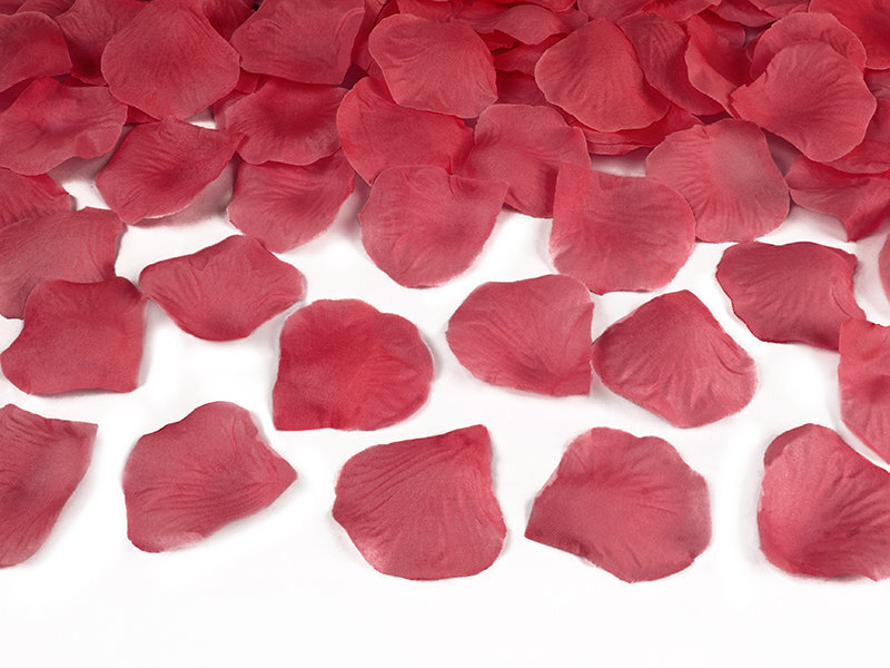 Konfeti patranka Rožių žiedlapiai, tamsiai raudonos spalvos, 40 cm, 1 vnt kaina ir informacija | Dekoracijos šventėms | pigu.lt