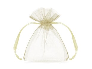 Подарочные мешочки из органзы, прозрачные/кремового цвета, 7,5х10см, 1 упак/20 шт цена и информация | Товары для упаковки подарков | pigu.lt