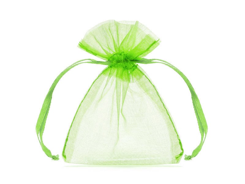 Organzos maišeliai dovanėlėms, permatomi/šviesiai žali, 7,5x10cm, 1 pak/20 vnt kaina ir informacija | Dovanų pakavimo priemonės | pigu.lt