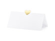 Vardo kortelė Heart, auksinė, 10x5 cm (1 pak/ 10 vnt) kaina ir informacija | Dekoracijos šventėms | pigu.lt