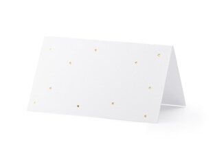 Vardo kortelė Dots, auksinė, 9.5x5.5 cm (1 pak/ 10 vnt) kaina ir informacija | Dekoracijos šventėms | pigu.lt