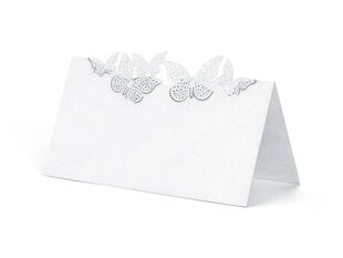 Vardo kortelė Butterflies 9.2x5.7cm (1 pak/ 10 vnt) kaina ir informacija | Dekoracijos šventėms | pigu.lt