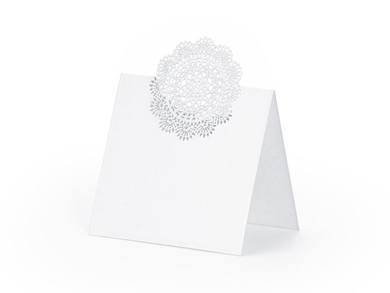 Vardo kortelė Rosette 6.3x6 cm (1 pak/ 10 vnt) kaina ir informacija | Dekoracijos šventėms | pigu.lt