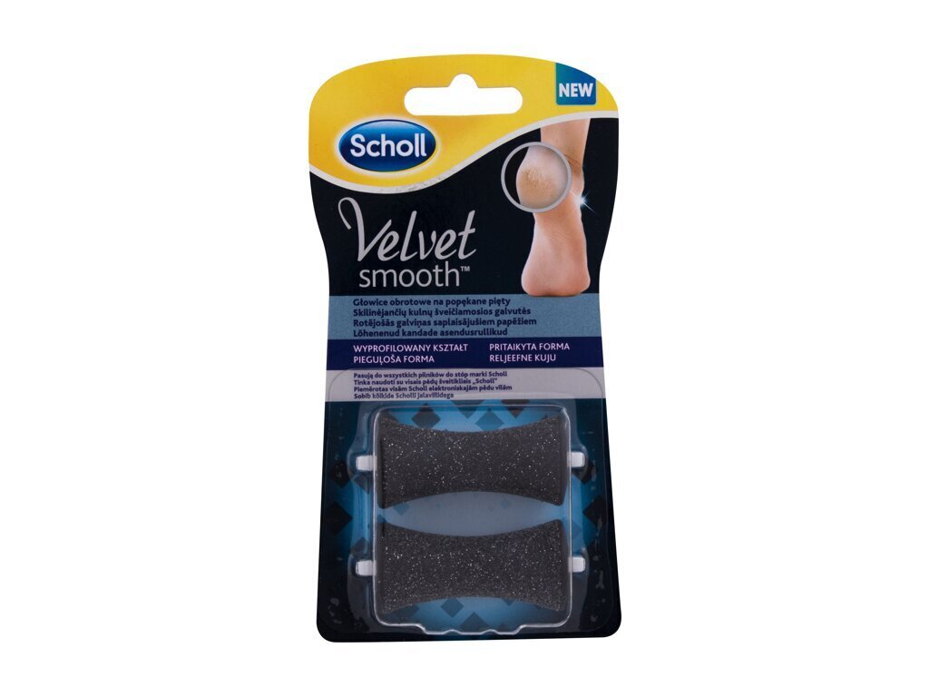 Scholl Velvet Smooth elektroninės pėdų dildės 2vnt. kaina ir informacija | Manikiūro, pedikiūro priemonės | pigu.lt