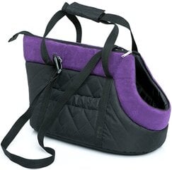 Gyvūnų transportavimo krepšys Hobbydog R2, juodas/violetinis kaina ir informacija | Transportavimo narvai, krepšiai | pigu.lt