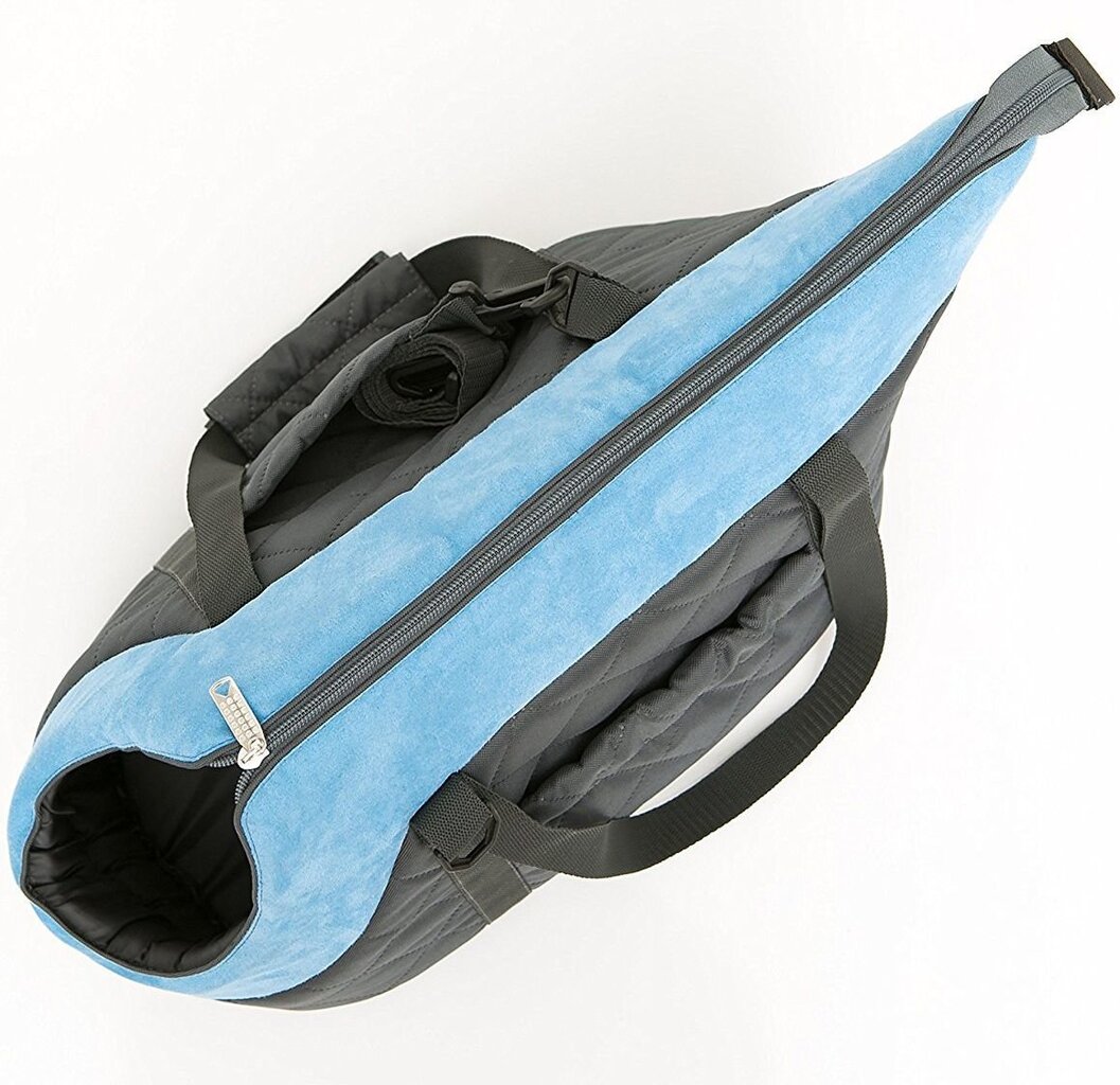 Gyvūnų transportavimo krepšys Hobbydog R3, juodas/mėlynas цена и информация | Transportavimo narvai, krepšiai | pigu.lt