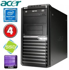 Acer Veriton M4610G MT G630 4GB 120SSD DVD WIN10Pro kaina ir informacija | Stacionarūs kompiuteriai | pigu.lt