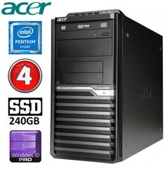 Acer Veriton M4610G MT G630 4GB 240SSD DVD WIN10Pro kaina ir informacija | Stacionarūs kompiuteriai | pigu.lt
