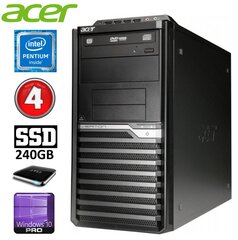 Acer Veriton M4610G MT G630 4GB 240GB+1TB DVD WIN10Pro цена и информация | Стационарные компьютеры | pigu.lt