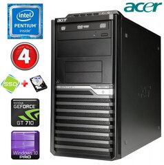 Acer Veriton M4610G MT G630 4GB 120SSD+500GB GT710 2GB DVD WIN10Pro цена и информация | Стационарные компьютеры | pigu.lt