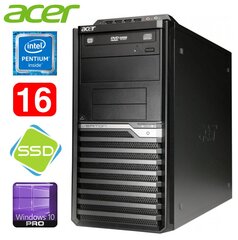Acer Veriton M4610G MT G630 16GB 120SSD DVD WIN10Pro цена и информация | Стационарные компьютеры | pigu.lt