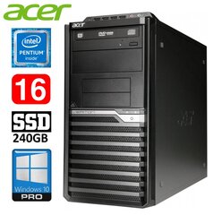 Acer Veriton M4610G MT G630 16GB 240SSD DVD WIN10Pro цена и информация | Стационарные компьютеры | pigu.lt