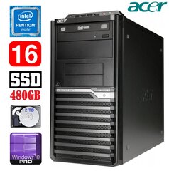 Acer Veriton M4610G MT G630 16GB 480GB+2TB DVD WIN10Pro цена и информация | Стационарные компьютеры | pigu.lt