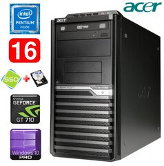 Acer Veriton M4610G MT G630 16GB 120SSD+500GB GT710 2GB DVD WIN10Pro цена и информация | Стационарные компьютеры | pigu.lt
