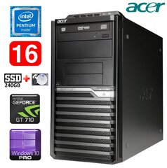 Acer Veriton M4610G MT G630 16GB 240SSD+1TB GT710 2GB DVD WIN10Pro цена и информация | Стационарные компьютеры | pigu.lt