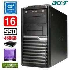 Acer Veriton M4610G MT G630 16GB 480SSD+1TB GT1030 2GB DVD WIN10Pro цена и информация | Стационарные компьютеры | pigu.lt