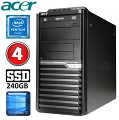 Acer Veriton M4610G MT G630 4GB 240SSD DVD WIN10 цена и информация | Стационарные компьютеры | pigu.lt
