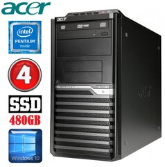 Acer Veriton M4610G MT G630 4GB 480SSD DVD WIN10 kaina ir informacija | Stacionarūs kompiuteriai | pigu.lt