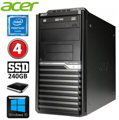 Acer Veriton M4610G MT G630 4GB 240GB+1TB DVD WIN10 kaina ir informacija | Stacionarūs kompiuteriai | pigu.lt