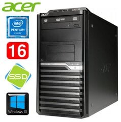 Acer Veriton M4610G MT G630 16GB 120SSD DVD WIN10 цена и информация | Стационарные компьютеры | pigu.lt