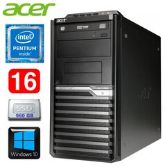 Acer Veriton M4610G MT G630 16GB 960SSD DVD WIN10 kaina ir informacija | Stacionarūs kompiuteriai | pigu.lt