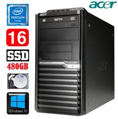 Acer Veriton M4610G MT G630 16GB 480GB+2TB DVD WIN10 kaina ir informacija | Stacionarūs kompiuteriai | pigu.lt