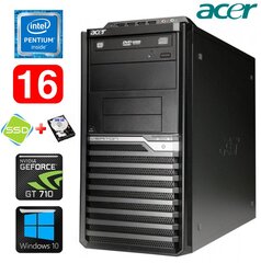 Acer Veriton M4610G MT G630 16GB 120SSD+500GB GT710 2GB DVD WIN10 цена и информация | Стационарные компьютеры | pigu.lt