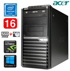 Acer Veriton M4610G MT G630 16GB 240SSD+1TB GT710 2GB DVD WIN10 kaina ir informacija | Stacionarūs kompiuteriai | pigu.lt