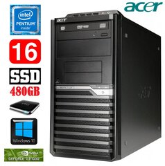 Acer Veriton M4610G MT G630 16GB 480SSD+1TB GT1030 2GB DVD WIN10 kaina ir informacija | Stacionarūs kompiuteriai | pigu.lt