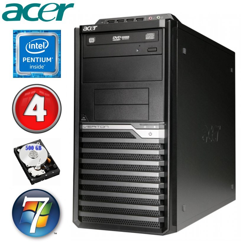 Acer Veriton M4610G MT G630 4GB 500GB DVD WIN7Pro цена и информация | Stacionarūs kompiuteriai | pigu.lt