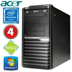 Acer Veriton M4610G MT G630 4GB 120SSD DVD WIN7Pro kaina ir informacija | Stacionarūs kompiuteriai | pigu.lt