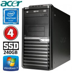 Acer Veriton M4610G MT G630 4GB 240SSD DVD WIN7Pro цена и информация | Стационарные компьютеры | pigu.lt