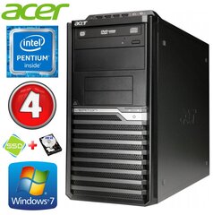 Acer Veriton M4610G MT G630 4GB 120GB+500GB DVD WIN7Pro kaina ir informacija | Stacionarūs kompiuteriai | pigu.lt