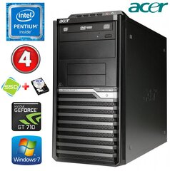 Acer Veriton M4610G MT G630 4GB 120SSD+500GB GT710 2GB DVD WIN7Pro цена и информация | Стационарные компьютеры | pigu.lt