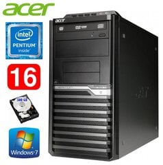 Acer Veriton M4610G MT G630 16GB 500GB DVD WIN7Pro цена и информация | Стационарные компьютеры | pigu.lt