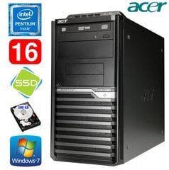 Acer Veriton M4610G MT G630 16GB 120GB+500GB DVD WIN7Pro kaina ir informacija | Stacionarūs kompiuteriai | pigu.lt