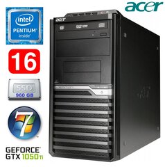 Acer Veriton M4610G MT G630 16GB 960SSD GTX1050Ti 4GB DVD WIN7Pro цена и информация | Стационарные компьютеры | pigu.lt