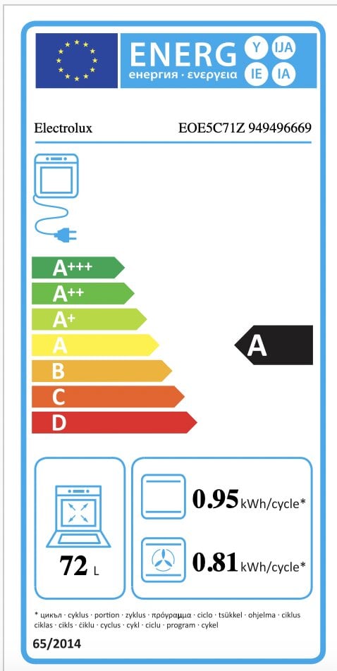 Electrolux EOE5C71Z kaina ir informacija | Orkaitės | pigu.lt