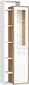 Vitrina Meblocross Rio L1D, tamsaus ąžuolo/baltos spalvos kaina ir informacija | Vitrinos, indaujos | pigu.lt