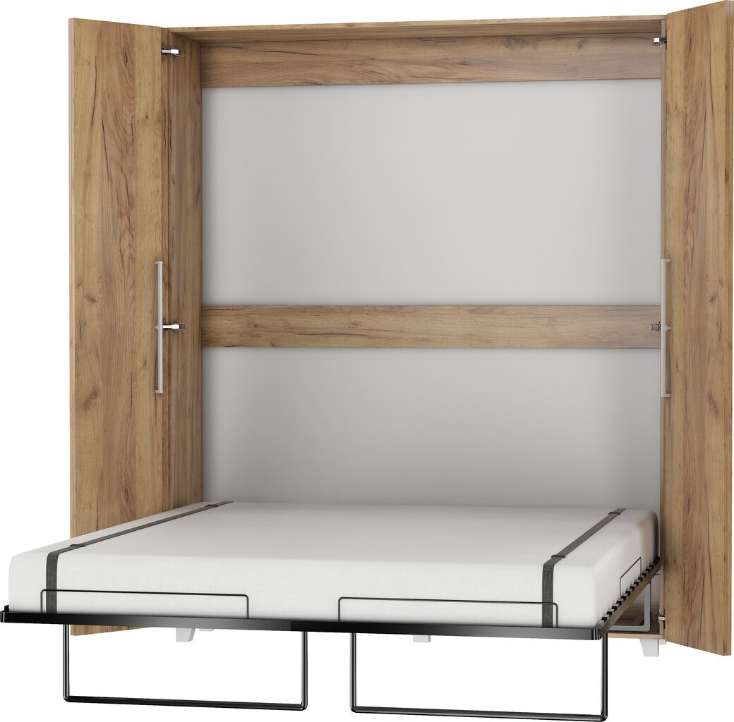 Sieninė lova Meblocross Teddy 160, 160x200 cm, šviesiai ruda kaina ir informacija | Lovos | pigu.lt