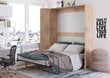 Sieninė lova Meblocross Teddy 160, 160x200 cm, šviesios ąžuolo spalvos kaina ir informacija | Lovos | pigu.lt