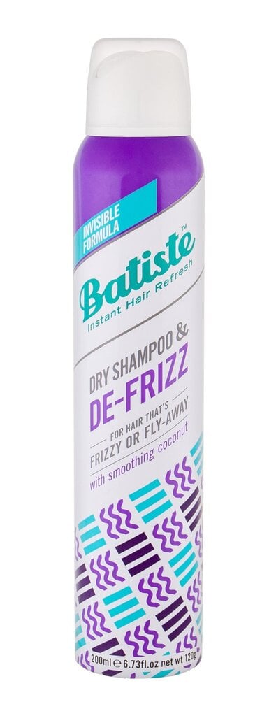 Sausas plaukų šampūnas Batiste De-Frizz 200 ml kaina ir informacija | Šampūnai | pigu.lt