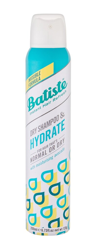 Sausas plaukų šampūnas Batiste Hydrate 200 ml kaina ir informacija | Šampūnai | pigu.lt