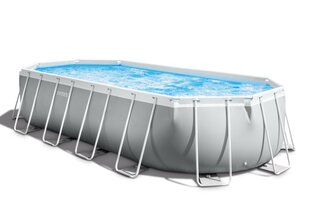Каркасный бассейн Intex Prism Frame Oval, 610x305x122 см, с фильтром 12 В цена и информация | Бассейны | pigu.lt