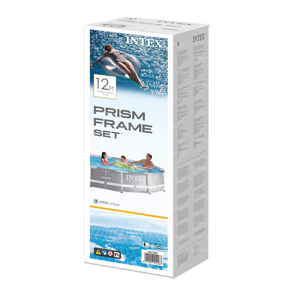 Karkasinis baseinas Intex Prism Frame 366x76 cm, be filtro kaina ir informacija | Baseinai | pigu.lt