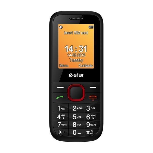 eStar X18 Dual SIM Red цена и информация | Mobilieji telefonai | pigu.lt