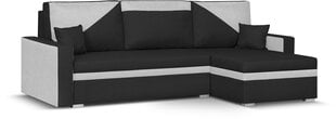 Универсальный мягкий угол Bellezza Asto1, черный/светло-серый цена и информация | Угловые диваны | pigu.lt