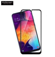 LCD apsauginis stikliukas MyScreen Diamond Edge Full Glue Samsung A105 A10 juodas kaina ir informacija | Apsauginės plėvelės telefonams | pigu.lt