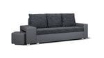 Sofa su pufais Bellezza Milo1, pilka