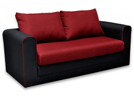 Sofa Bellezza Beta, raudona/juoda kaina ir informacija | Sofos | pigu.lt